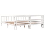 vidaXL Cadre de lit sans matelas blanc 200x200 cm bois massif de pin