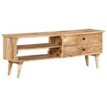 vidaXL Meuble TV 140x30x50 cm Bois de manguier massif
