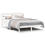 vidaXL Cadre de lit sans matelas blanc 160x200 cm bois de pin massif