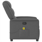 vidaXL Fauteuil de massage inclinable Gris foncé Tissu