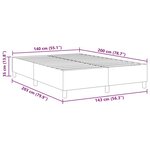 vidaXL Cadre de lit plateforme Gris clair 140 x 200 cm