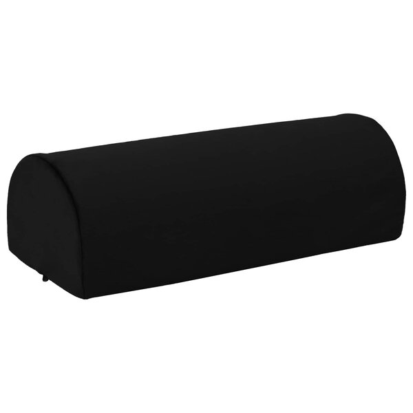 vidaXL Coussin de repose-pieds Uni Noir 42 x 18 x 13 cm