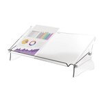 Support-documents Clarity, réglable en hauteur, pour documents formats A4 et A3, en acrylique transparent