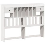 vidaXL Lit bibliothèque sans matelas blanc 140x190 cm bois pin massif