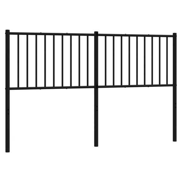 vidaXL Tête de lit de remplacement métal noir 160 cm