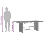 vidaXL Table de jardin et dessus en bois d'acacia noir résine tressée