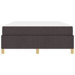vidaXL Lit à ressorts Marron foncé et Blanc 160 x 200 cm tissu