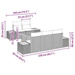 vidaXL Ensemble de canapé de jardin avec coussin 6 Pièces Gris Poly rotin