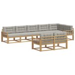 vidaXL Ensemble de canapés d'extérieur 6 pc Blanc et gris clair