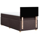 vidaXL Sommier à lattes de lit avec matelas Marron foncé 90x200 cm