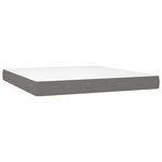 vidaXL Sommier à lattes de lit et matelas et LED Gris foncé 160x200 cm
