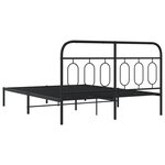vidaXL Cadre de lit métal sans matelas avec tête de lit noir 140x200cm
