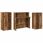 vidaXL Bureau de réception vieux bois 200x50x103 5cm bois d'ingénierie