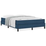 vidaXL Lit à ressorts avec matelas Bleu 140 x 190 cm tissu