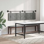 vidaXL Tête de lit suspendue Gris foncé Velours
