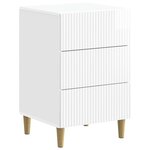 vidaXL Cabinet de chevet Blanc brillant 43 x 41 x 66 5 cm