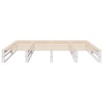 vidaXL Cadre de lit sans matelas blanc 200x200 cm bois massif de pin