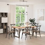 vidaXL Pieds de table à manger en U 2 pièces Acier naturel 80 x (72-73) cm Acier