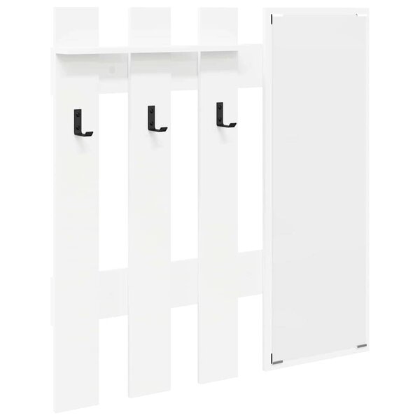 vidaXL Porte-manteau mural Blanc 100 x 10 x 100 cm Bois d'ingénierie