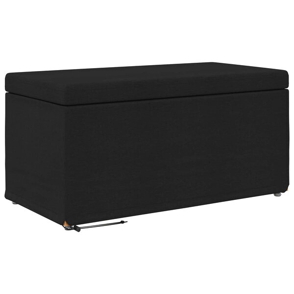 vidaXL Tabouret Noir 81 x 41 x 40 cm Tissu et bois stratifié