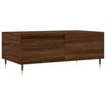 vidaXL Table basse Chêne marron 90x50x36 5 cm Bois d'ingénierie