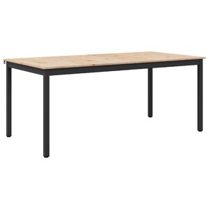 vidaXL Table de salle à manger / Table de repas Naturel