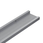 vidaXL Étagères à rebord pour cadre photo 2 Pièces Gris 40x9x3 cm MDF