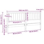 vidaXL Tête de lit capitonnée avec tête de lit Blanc 180 cm Pin massif