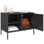 vidaXL Meubles TV 2 Pièces noir 68x39x50 5 cm acier