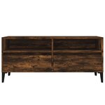 vidaXL Meuble TV chêne fumé 100x34 5x44 5 cm bois d'ingénierie