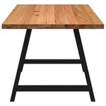 vidaXL Table à manger marron clair bois de chêne massif rectangulaire