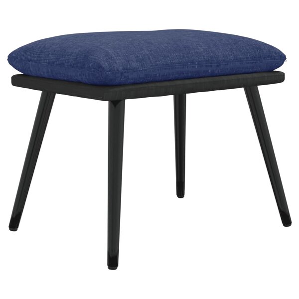 vidaXL Repose-pied Bleu 45x29 5x35 cm Tissu et similicuir