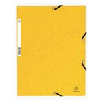 Chemise À Élastiques 3 Rabats Carte Lustrée 355g/m2 - Jaune - X 50 - Exacompta