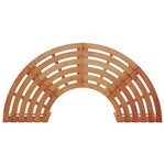 Banc d'extérieur en bois solide d'eucalyptus demi-rond de 160 cm vidaXL