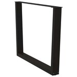 vidaXL Pieds de table à manger en forme de V  3 pièces  noir  100 x (72-73 3) cm  acier