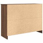 vidaXL Buffet avec tiroir chêne brun 101x35x76 cm bois d'ingénierie