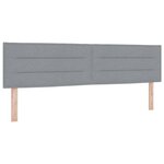 vidaXL Lit à ressorts avec coussin Gris clair 180 x 200 cm tissu