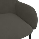 vidaXL Chaises à manger lot de 2 Gris foncé Velours