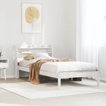 vidaXL Cadre de lit sans matelas blanc 100x200 cm bois de pin massif