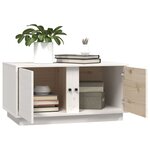 vidaXL Table basse Blanc 80x50x40 cm Bois massif de pin