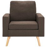 vidaXL Ensemble de canapés 2 Pièces Tissu Marron
