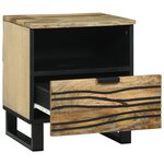 vidaXL Table de chevet - 40 x 33 x 46 cm  en bois de mangue massif