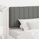 vidaXL Tête de lit capitonnée Blanc et gris clair 100 cm Pin massif