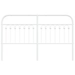 vidaXL Tête de lit métal blanc 160 cm