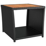 Ensemble de salon de jardin meuble d'extérieur ensemble de mobilier 3 pièces noir poly rotin et acacia 02_0014205