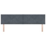 vidaXL Têtière LED Gris Foncé 180 cm Ensemble de 2 Gris Foncé