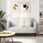 vidaXL Coussin de Dos Crème 60 x 24 x 50 cm Velours
