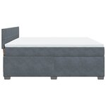 vidaXL Sommier à lattes de lit et matelas Gris foncé 180x200cm Velours