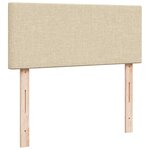vidaXL Sommier à lattes de lit avec matelas crème 120x190 cm tissu