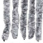vidaXL Moustiquaire Blanc et gris 100x220 cm Chenille